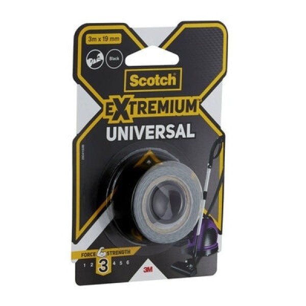 Scotch® Extremium™ Black Universal Duct Tape, 3 m x 19 mm
