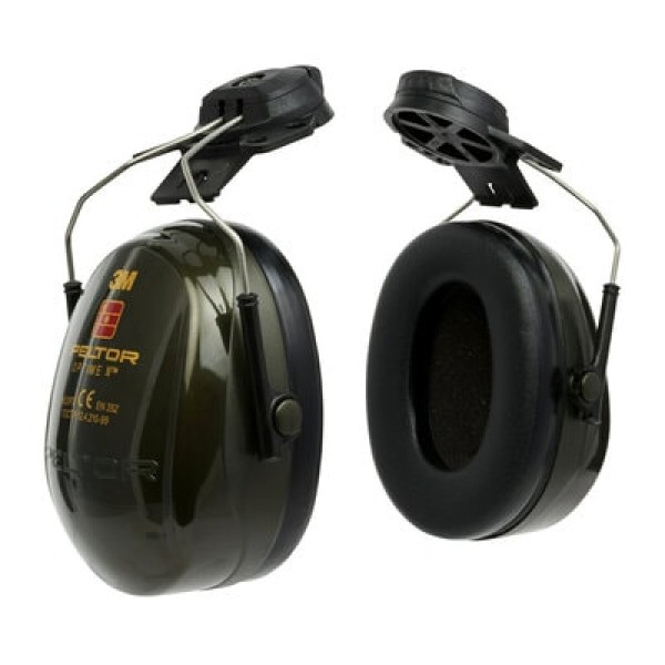 3M™ PELTOR™ Optime™ II Earmuffs, Green, Helmet Mounted, H520P3E-410-GQ