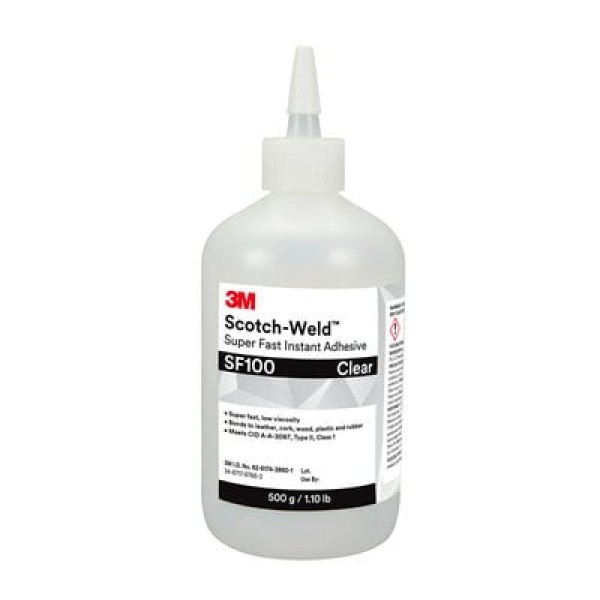 3M™ Scotch-Weld™ Super Fast Instant Adhesive SF100, Transparent, 500 g