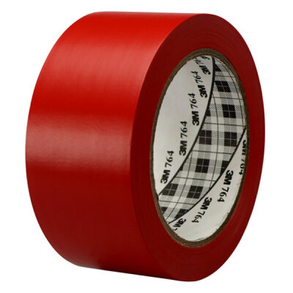 3M™ General Purpose Vinyl Tape 764, Red, 50 mm x 33 m, 0.13 mm