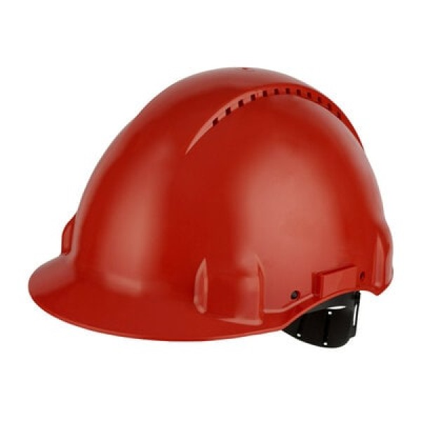 3M™ Hard Hat, Uvicator, Pinlock, Ventilated, Plastic Sweatband, Red, G3000CUV-RD
