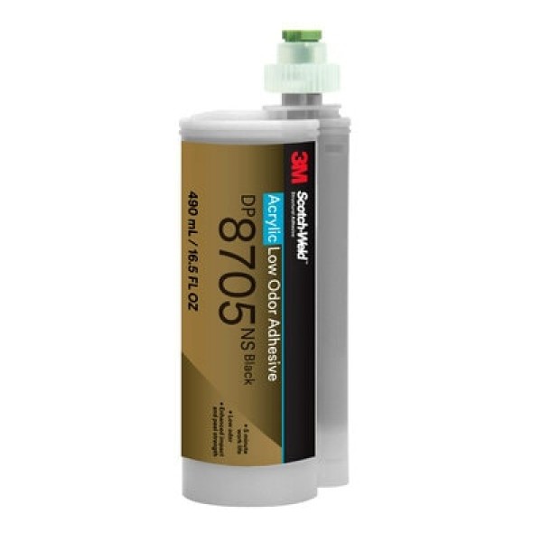 3M™ Scotch-Weld™ Low Odour Acrylic Adhesive DP8705NS, Black, 490 ml Duo-Pak