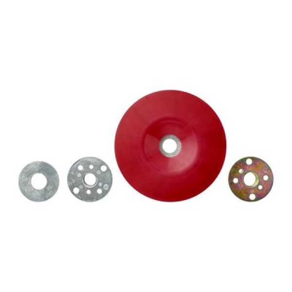 3M™ Flat Fibre Disc Back-up Pad, 115 mm, Flat, Red,