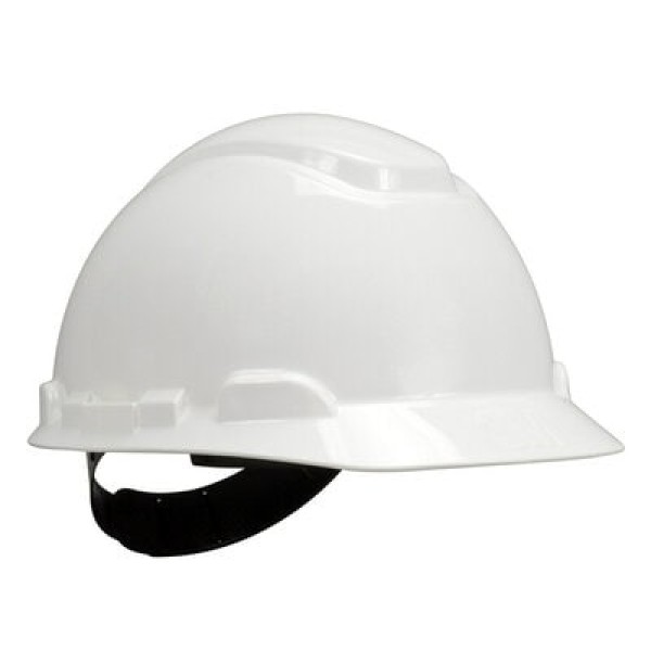 3M™ Hard Hat, Ratchet, Ventilated, Plastic Sweatband, White, H700N-VI